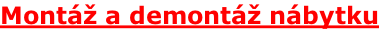 Montáž a demontáž nábytku